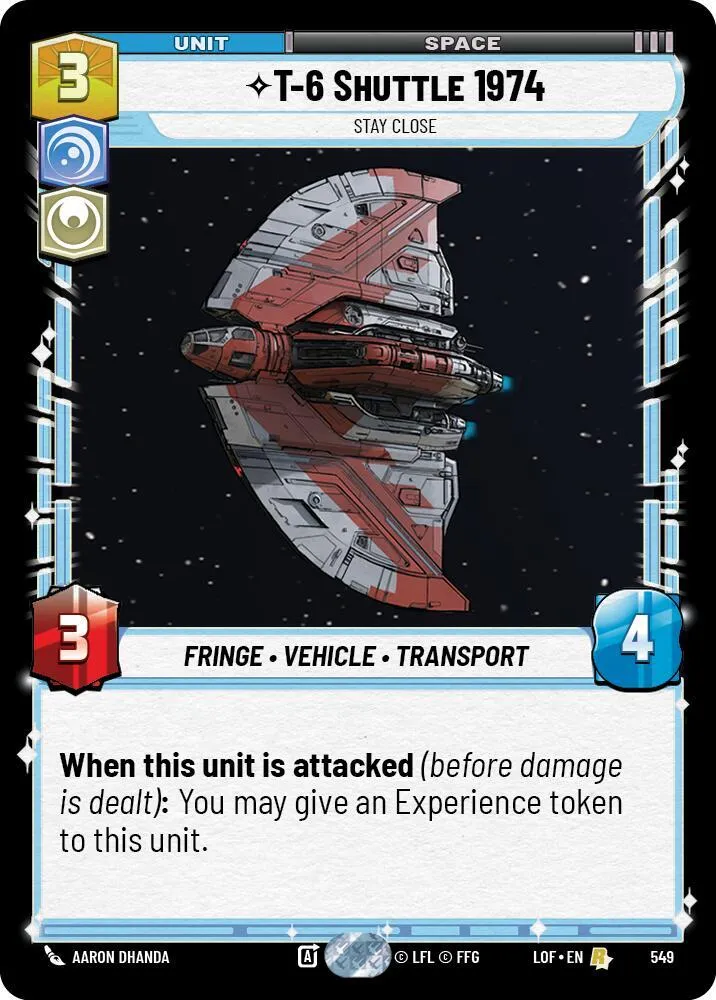 Navette T-6 1974 - Reste À Proximité — Legends of the Force — Star Wars: Unlimited