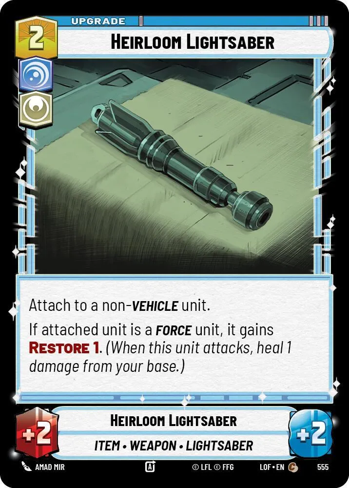 Sabre Laser Légué — Legends of the Force — Star Wars: Unlimited