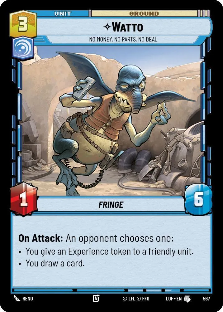 Watto - Pas D'Argent, Pas De Pièces, Pas D'Affaire — Legends of the Force — Star Wars: Unlimited