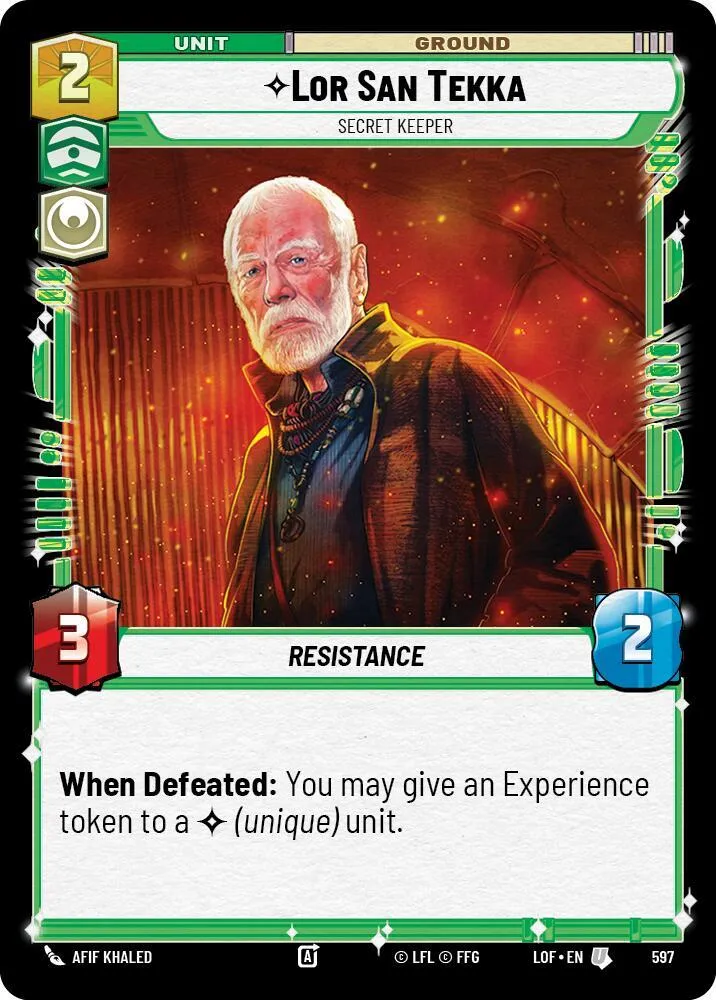 Lor San Tekka - Gardien Du Secret — Legends of the Force — Star Wars: Unlimited
