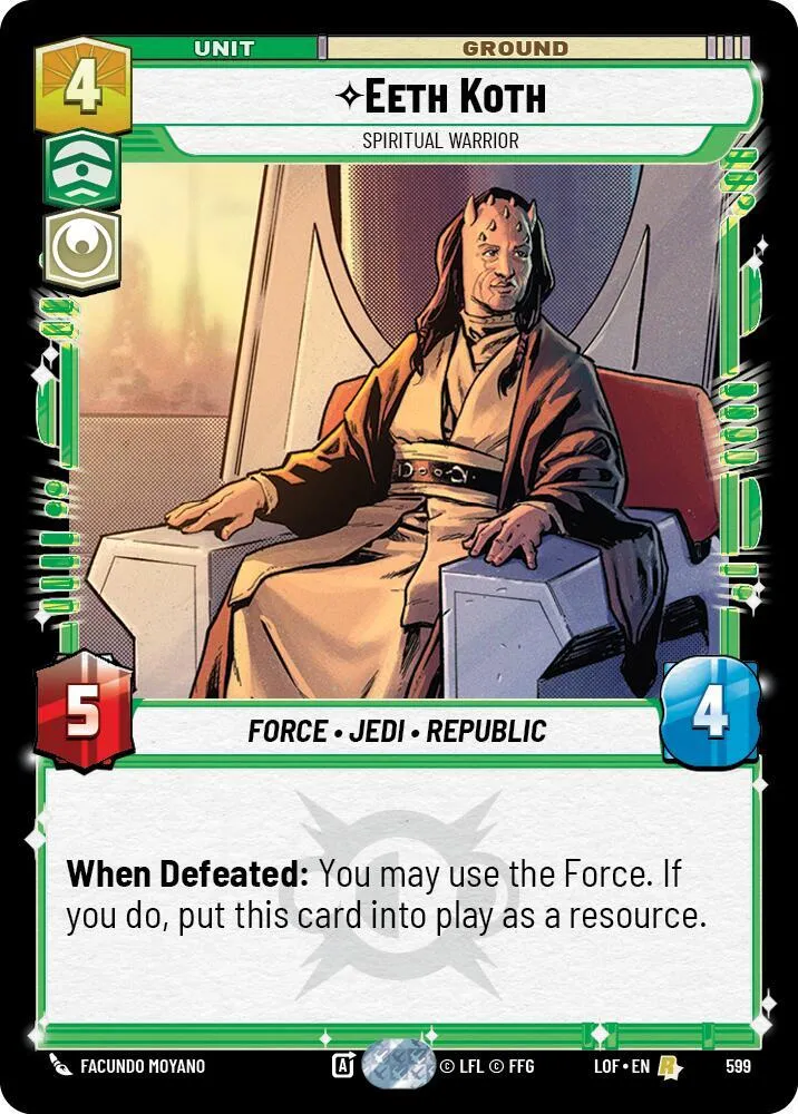 Eeth Koth - Spiritual Warrior from Legends of the Force - Star Wars: Unlimited