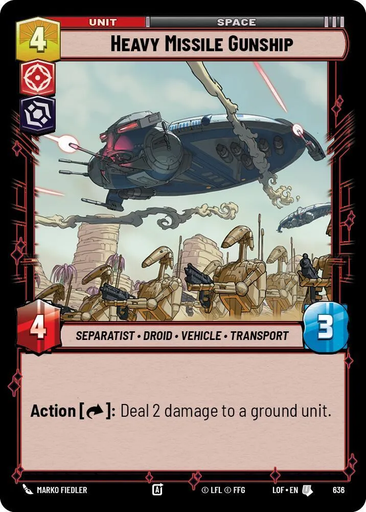 Heavy Missile Gunship — Legends of the Force — Star Wars: Unlimited