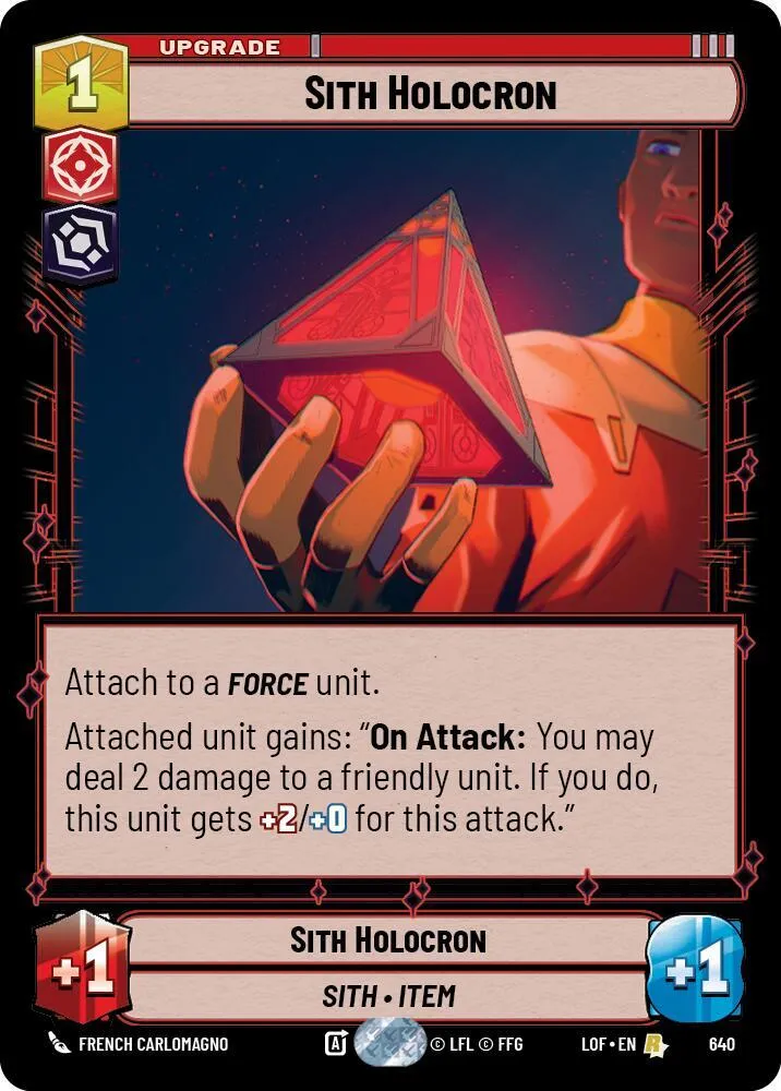Sith Holocron — Legends of the Force — Star Wars: Unlimited