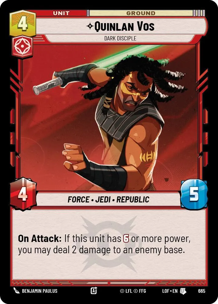 Quinlan Vos - Sombre Disciple — Legends of the Force — Star Wars: Unlimited