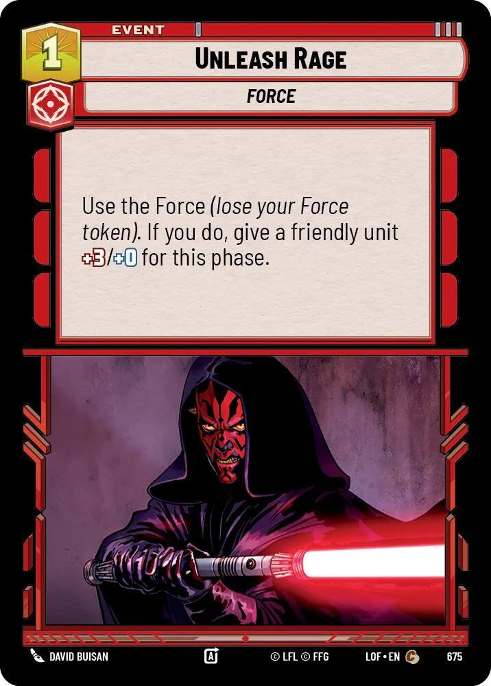 Rage Déchaînée — Legends of the Force — Star Wars: Unlimited