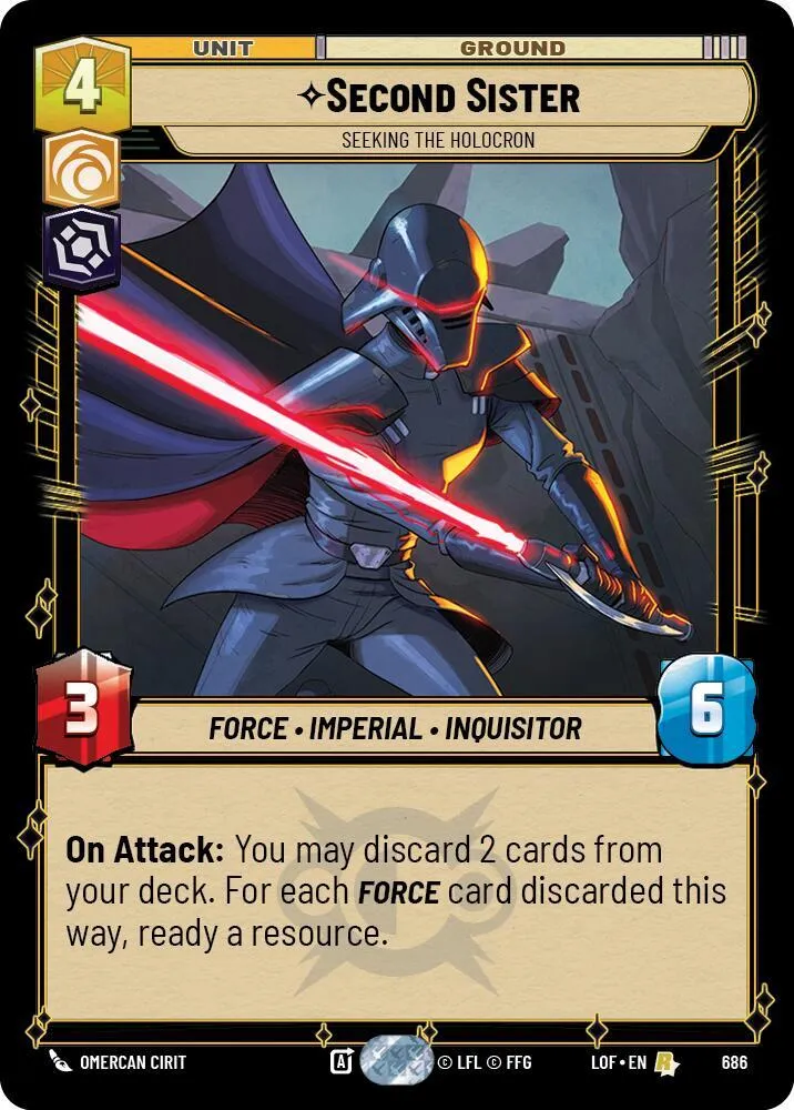 La Deuxième Sœur - Cherche L'Holocron — Legends of the Force — Star Wars: Unlimited