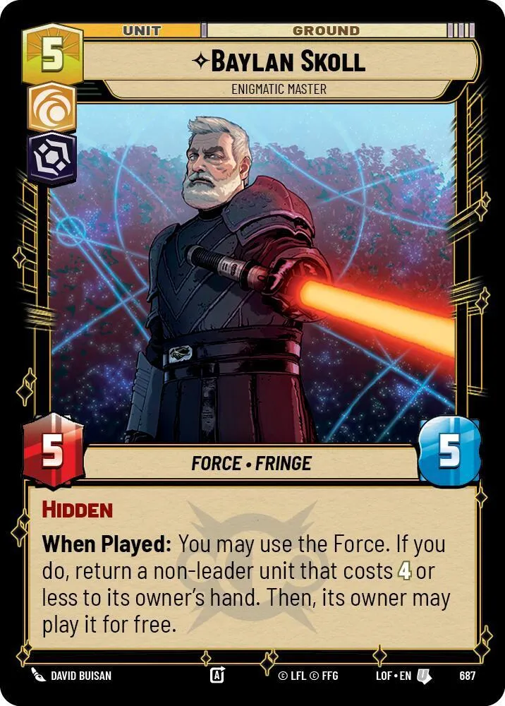 Baylan Skoll - Maître Énigmatique — Legends of the Force — Star Wars: Unlimited