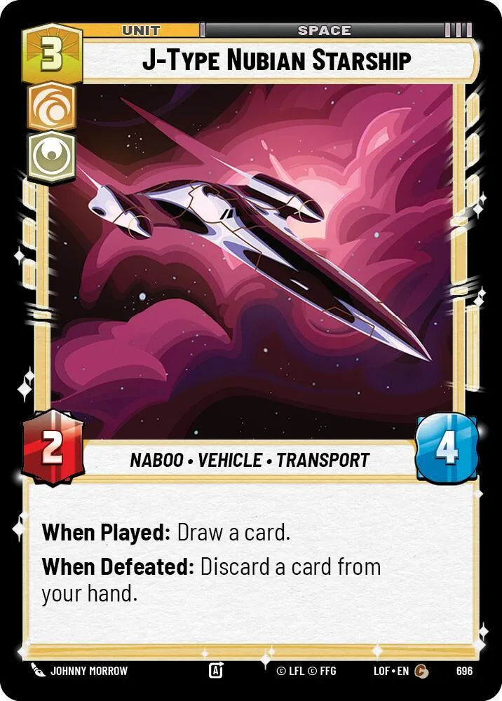 Vaisseau Nubian de Type J — Legends of the Force — Star Wars: Unlimited