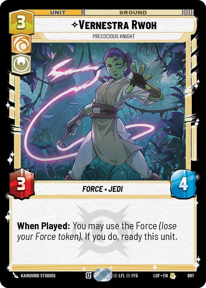 Vernestra Rwoh - Chevalier Précoce — Legends of the Force — Star Wars: Unlimited