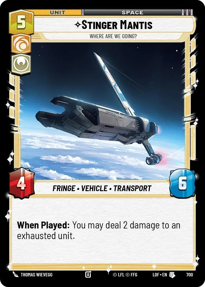 Stinger Mantis - Where Are We Going? — Legends of the Force — Star Wars: Unlimited