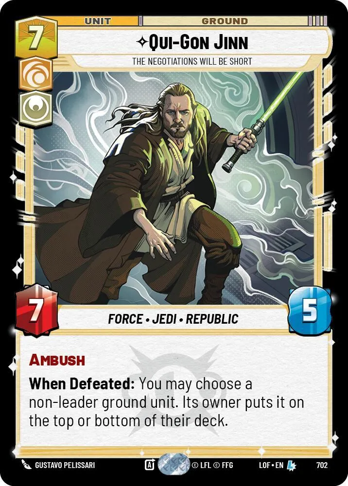 Qui-Gon Jinn - The Negotiations Will Be Short — Legends of the Force — Star Wars: Unlimited