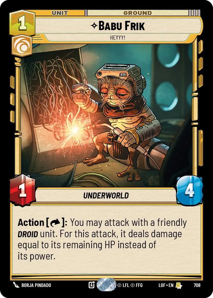 Babu Frik - Heyyy! — Legends of the Force — Star Wars: Unlimited