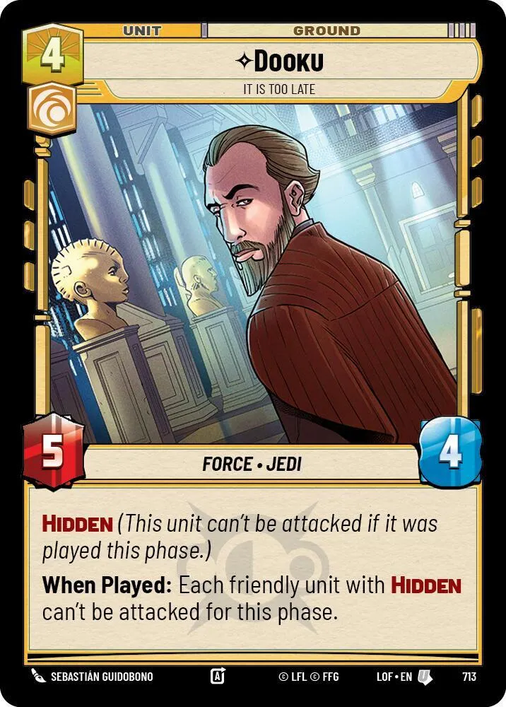 Dooku - Il Est Trop Tard — Legends of the Force — Star Wars: Unlimited