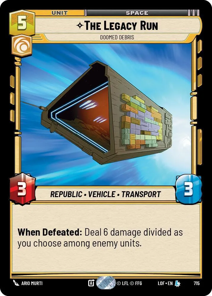 The Legacy Run - Doomed Debris — Legends of the Force — Star Wars: Unlimited