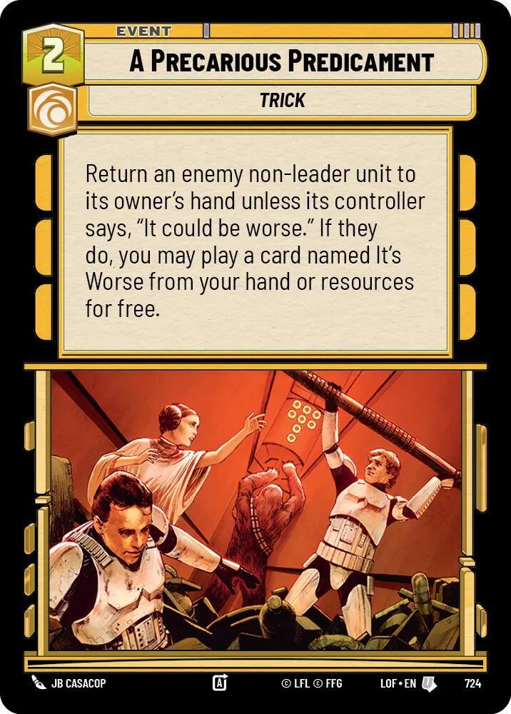 Une Situation Précaire — Legends of the Force — Star Wars: Unlimited