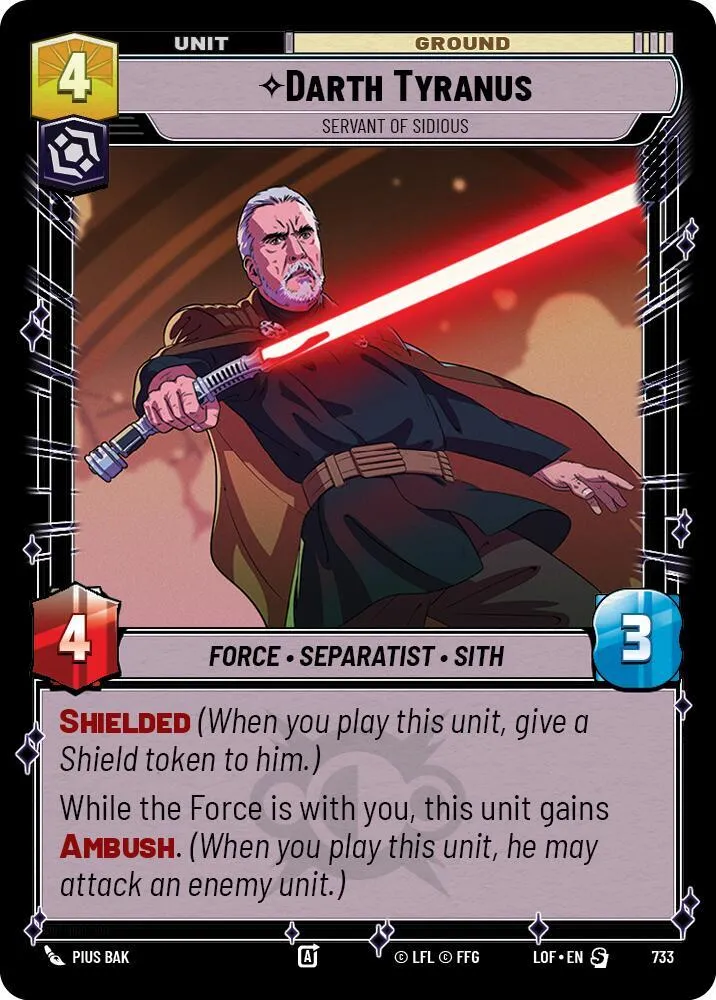 Darth Tyranus - Servant of Sidious — Legends of the Force — Star Wars: Unlimited