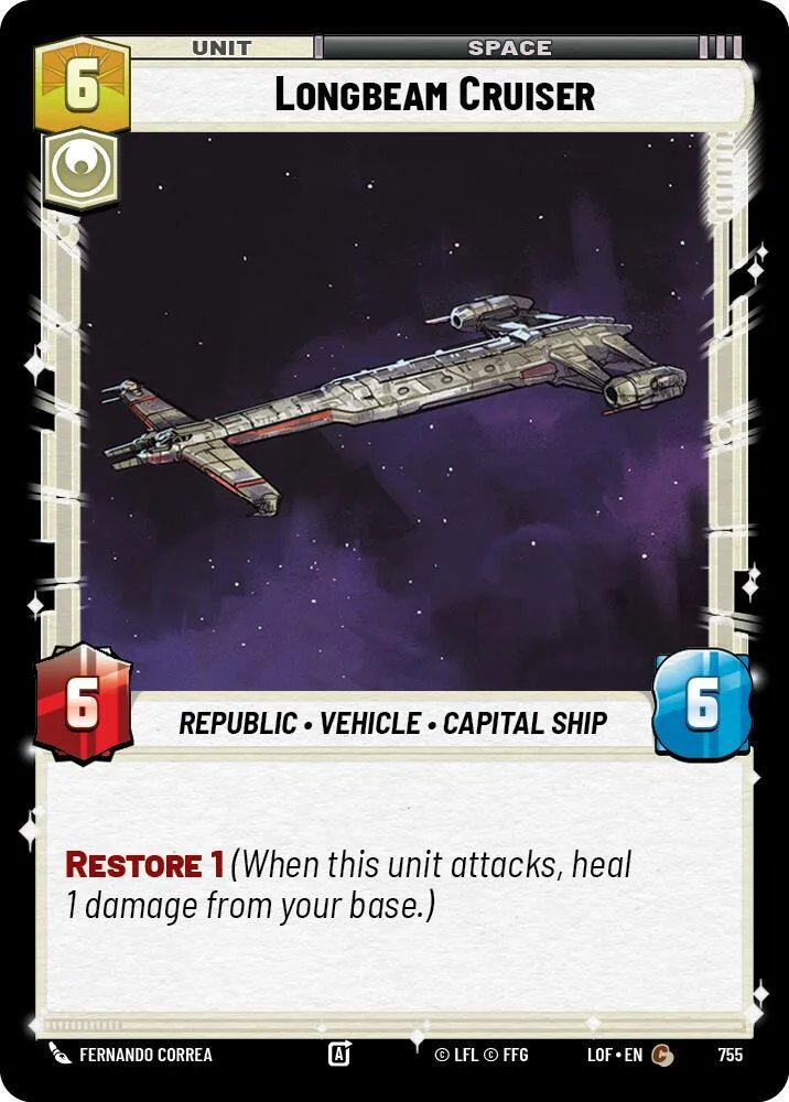 Croiseur Longbeam — Legends of the Force — Star Wars: Unlimited