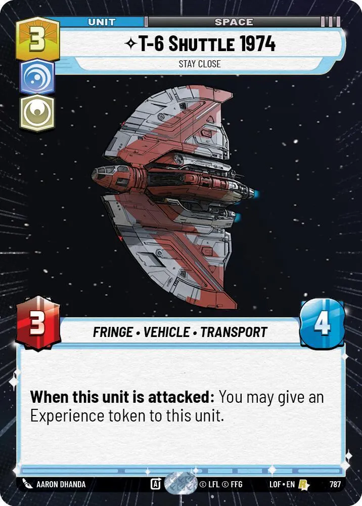 T-6 Shuttle 1974 - Stay Close — Legends of the Force — Star Wars: Unlimited