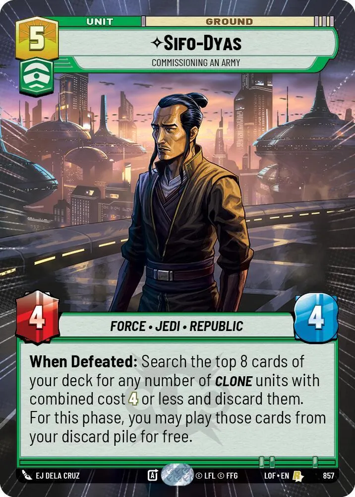 Sifo-Dyas - Commissioning An Army — Legends of the Force — Star Wars: Unlimited