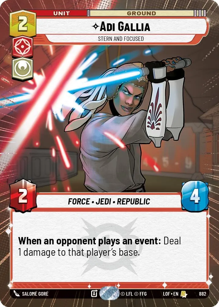 Adi Gallia - Stern and Focused — Legends of the Force — Star Wars: Unlimited