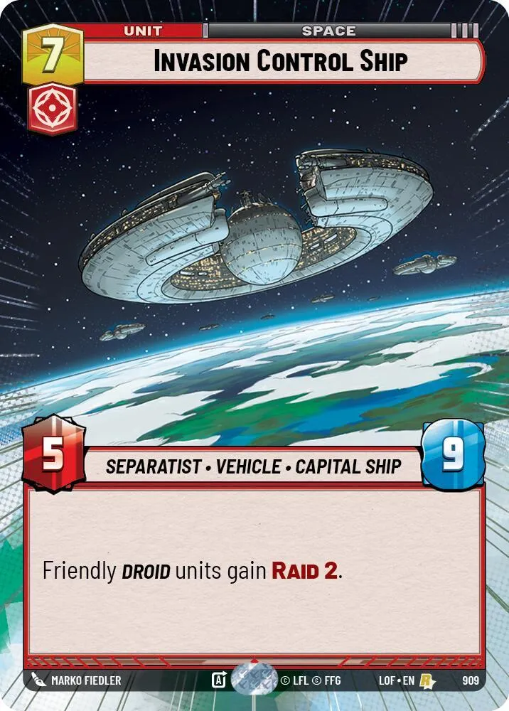 Vaisseau de Contrôle d'Invasion — Legends of the Force — Star Wars: Unlimited