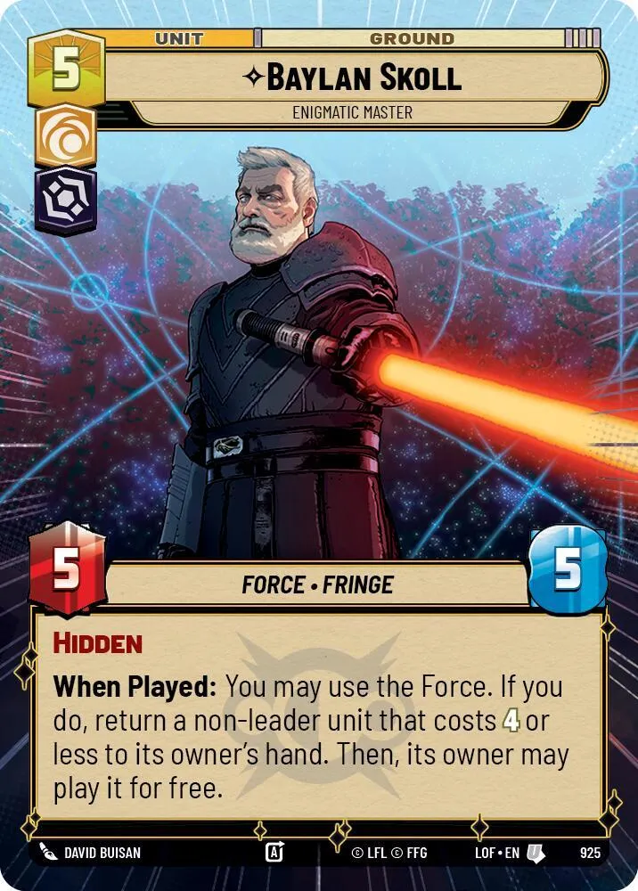 Baylan Skoll - Maître Énigmatique — Legends of the Force — Star Wars: Unlimited
