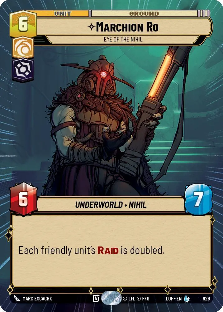 Marchion Ro - L'Œil Des Nihil — Legends of the Force — Star Wars: Unlimited