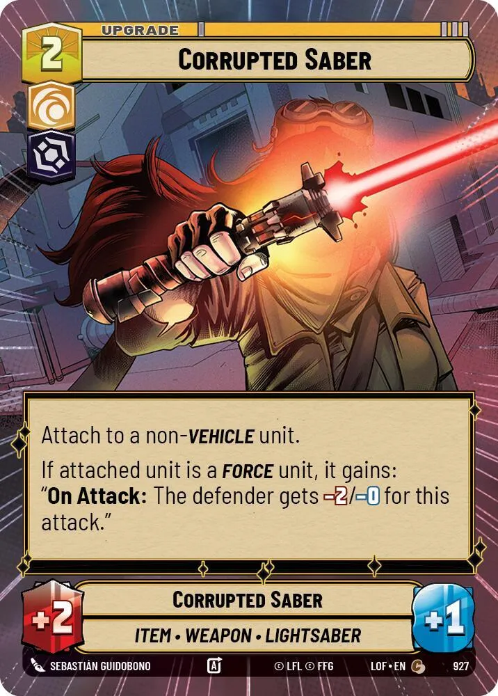 Sabre Corrompu — Legends of the Force — Star Wars: Unlimited