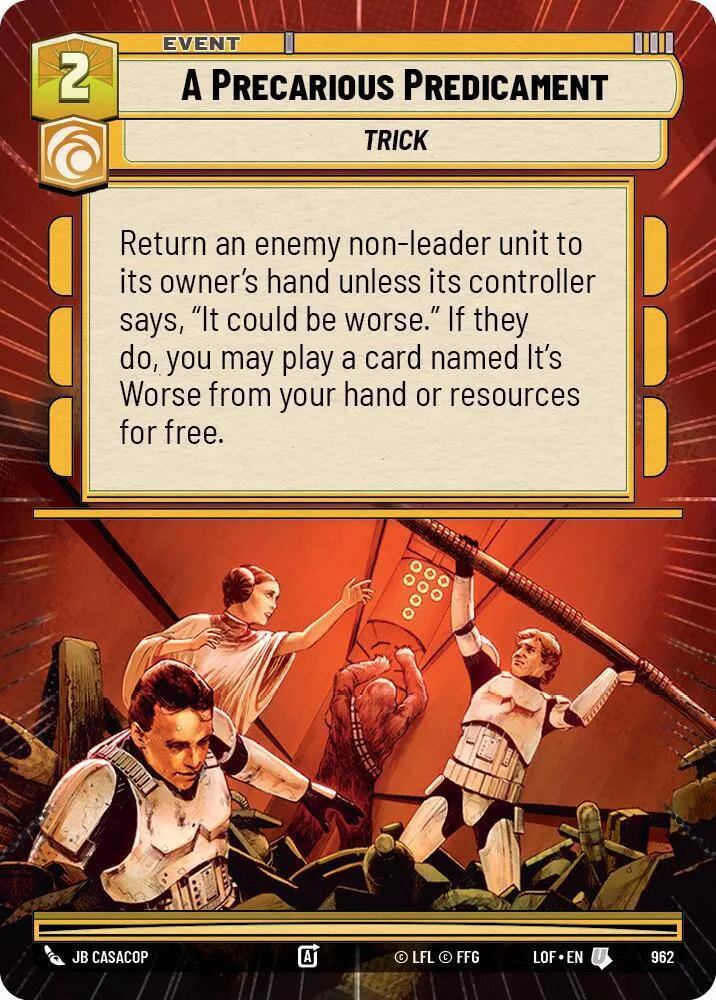 Une Situation Précaire — Legends of the Force — Star Wars: Unlimited
