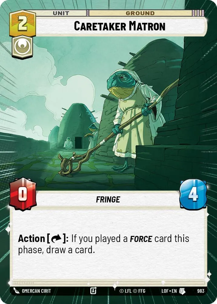 Caretaker Matron — Legends of the Force — Star Wars: Unlimited