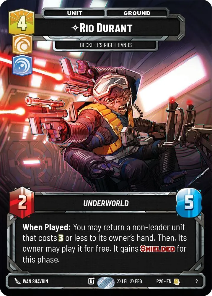 Rio Durant - Main Droite De Beckett — Organized Play Promos — Star Wars: Unlimited