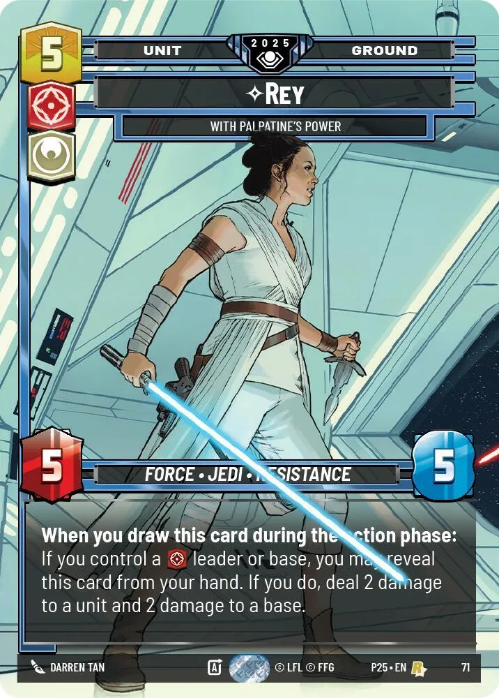 Rey - With Palpatine's Power (71) — Organized Play Promos — Star Wars: Unlimited