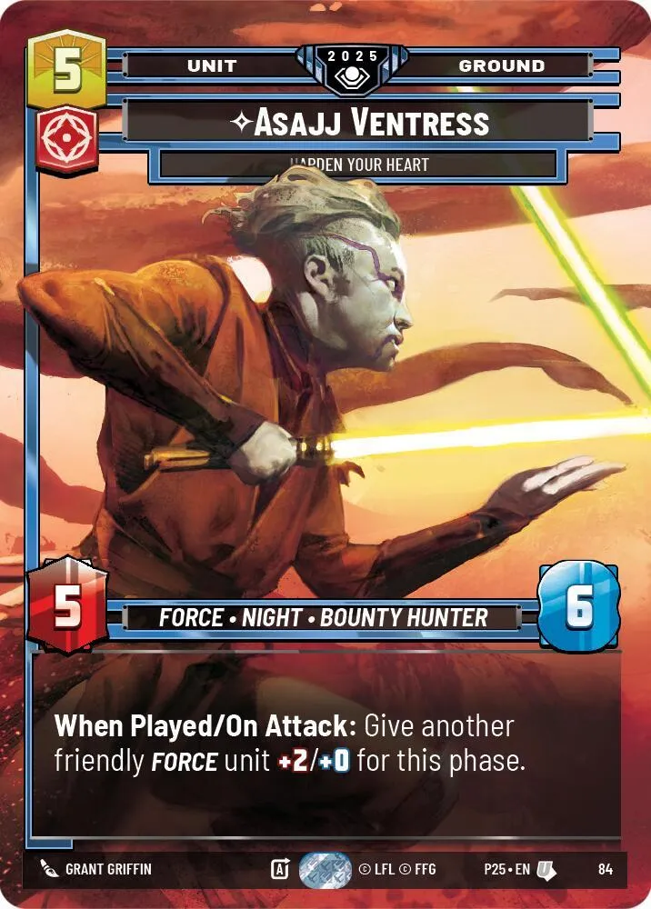 Asajj Ventress - Harden Your Heart — Organized Play Promos — Star Wars: Unlimited