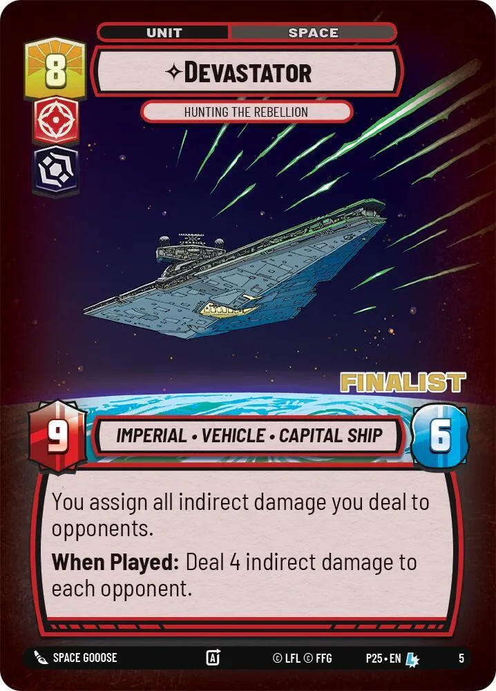 Devastator - Hunting the Rebellion (Finalist) — Organized Play Promos — Star Wars: Unlimited