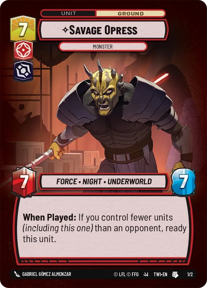 Savage Opress - Monster — Organized Play Promos — Star Wars: Unlimited