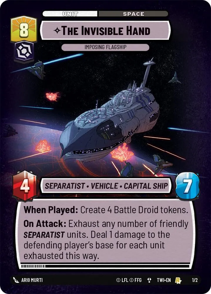 The Invisible Hand - Imposing Flagship — Organized Play Promos — Star Wars: Unlimited