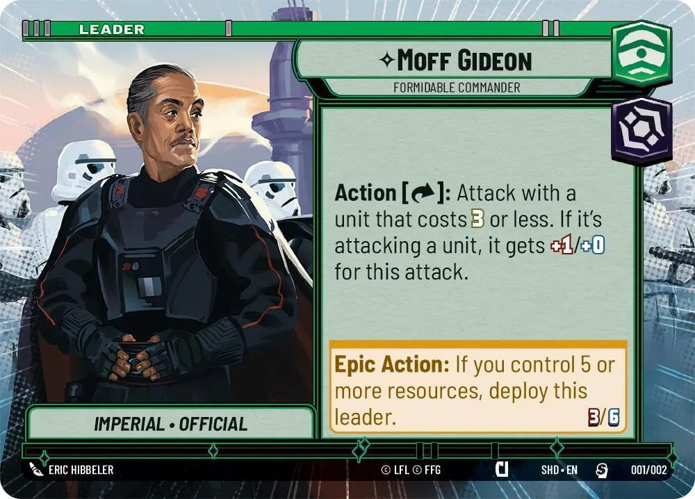 Moff Gideon - Formidable Commander — Prerelease Promos — Star Wars: Unlimited