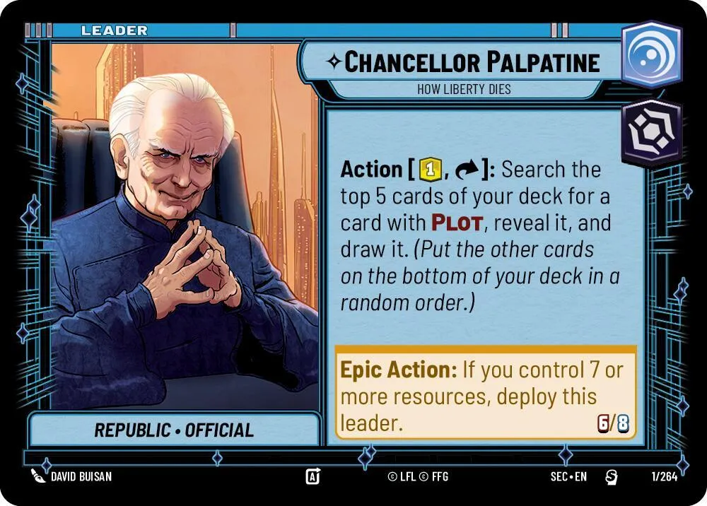 Chancellor Palpatine - How Liberty Dies — Secrets of Power — Star Wars: Unlimited