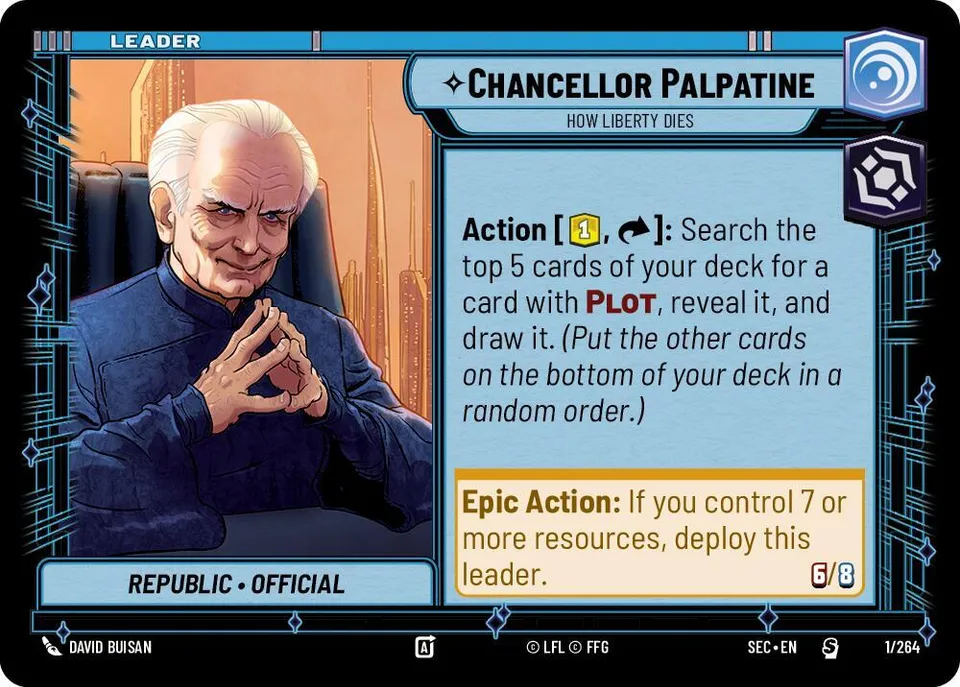 Chancelier Palpatine - C'Est Ainsi Que S'Éteint La Liberté from Secrets of Power - Star Wars: Unlimited