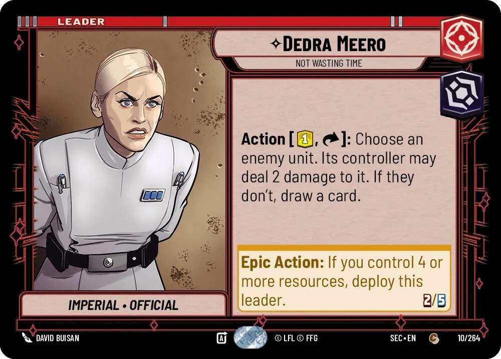 Dedra Meero - Not Wasting Time — Secrets of Power — Star Wars: Unlimited