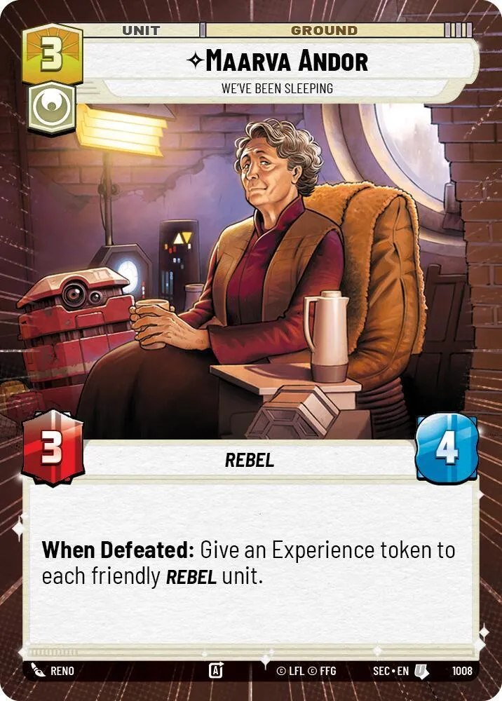 Maarva Andor - We've Been Sleeping — Secrets of Power — Star Wars: Unlimited