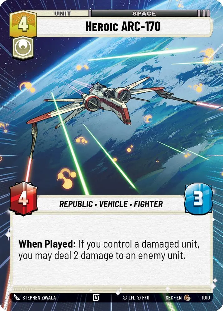 Heroic ARC-170 — Secrets of Power — Star Wars: Unlimited