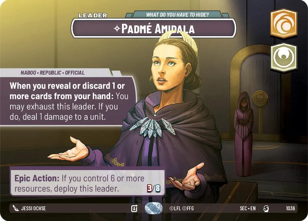Padmé Amidala - What Do You Have to Hide? — Secrets of Power — Star Wars: Unlimited
