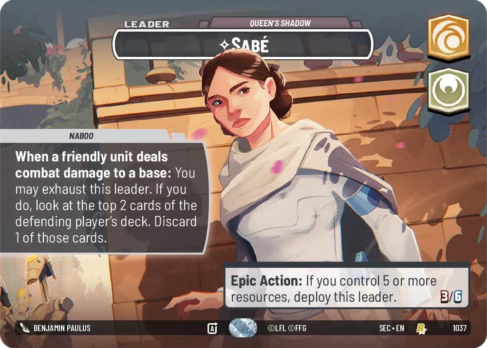 Sabé - Queen's Shadow — Secrets of Power — Star Wars: Unlimited