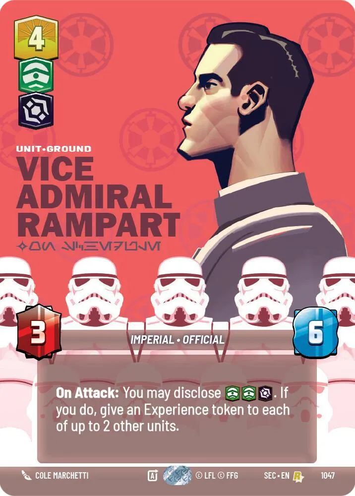 Vice Admiral Rampart - On Schedule — Secrets of Power — Star Wars: Unlimited