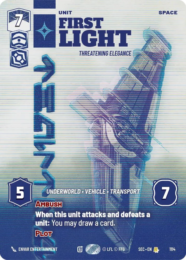 First Light - Threatening Elegance — Secrets of Power — Star Wars: Unlimited