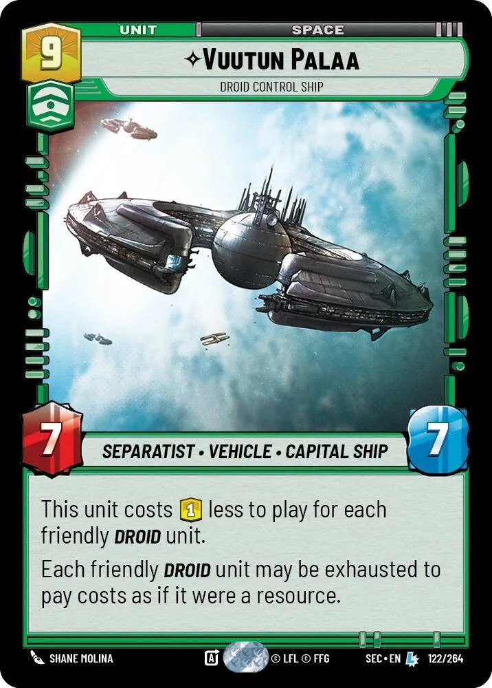 Vuutun Palaa - Droid Control Ship — Secrets of Power — Star Wars: Unlimited