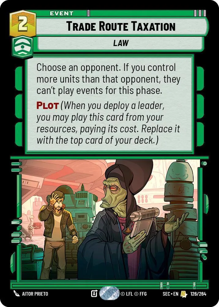 Trade Route Taxation — Secrets of Power — Star Wars: Unlimited