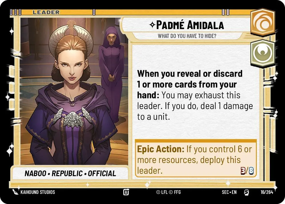 Padmé Amidala - What Do You Have to Hide? — Secrets of Power — Star Wars: Unlimited