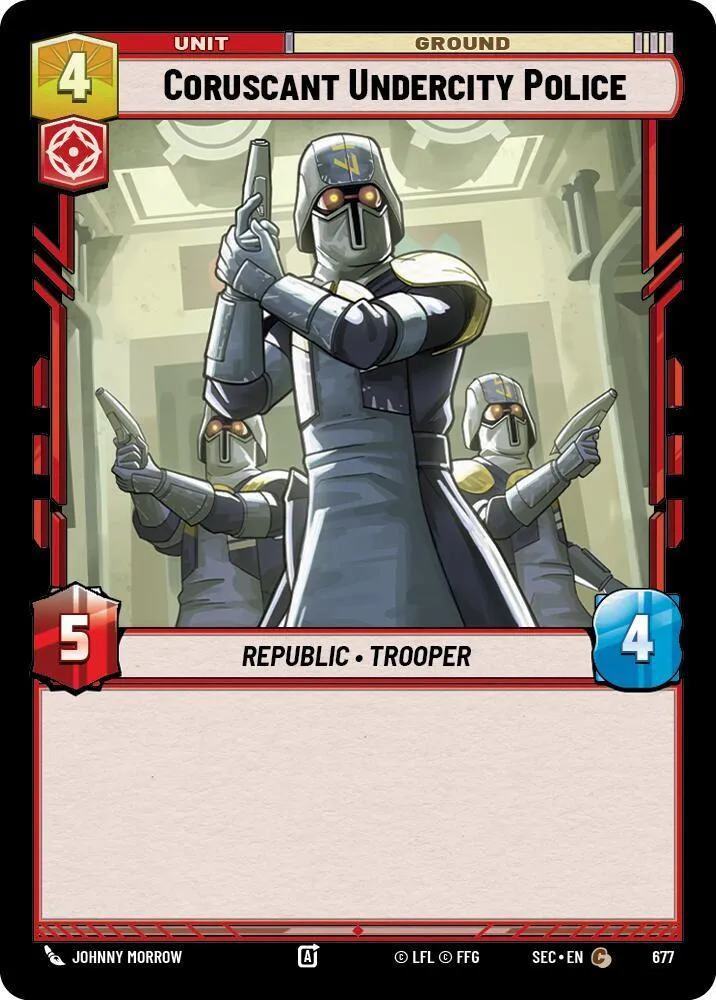 Police de la Ville Basse de Coruscant — Secrets of Power — Star Wars: Unlimited